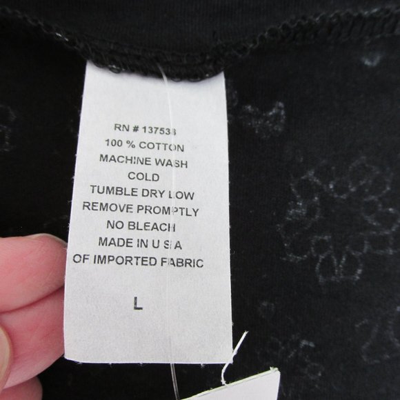 Black Veil Brides BVB All Over Logo V-neck Hot Topic Black Band T-Shirt Size L - Picture 6 of 6